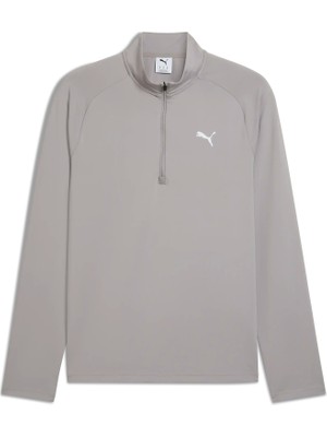Puma Erkek Gri Puma Traınıng 1/4 Zip Gri Erkek Sweatshirt