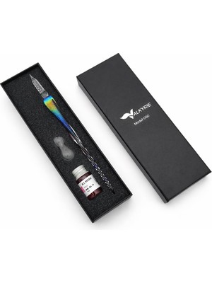 Zemira Valkyrie Model Renk Geçişli Cam Dip Kalem Seti – El Yapımı - Hediye Kutulu