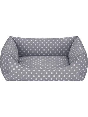Zemira Pet Uniform Gri Puantiyeli Yatağı S 50X60CM