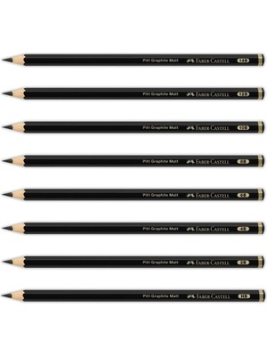 Zemira Faber-Castell Pitt Matt Dereceli Kurşun Kalem, 4b, Ultra Mat, Parlama Yapmaz, Siyah Beyaz Çizimler