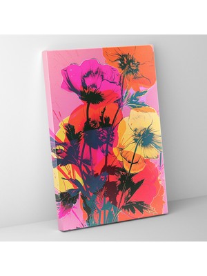 Painted Anarchy Çiçekler Temalı Pop Art Tarzı Kanvas Tablo