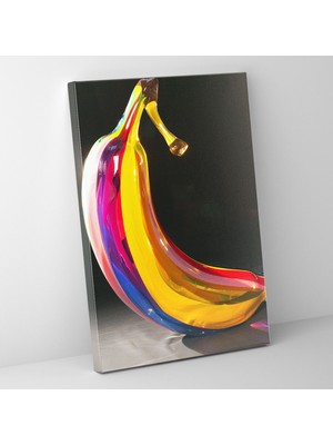 Painted Anarchy Muz Temalı Pop Art Tarzı Dekoratif Kanvas Tablo