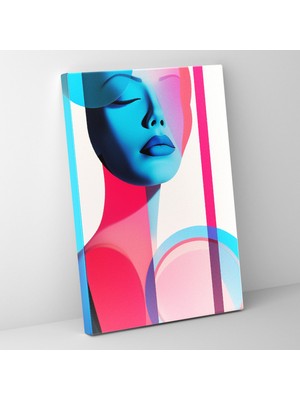 Painted Anarchy Sade Geometriler Cesur Geometrik Şekiller ile Barbi Temalı Dekoratif Kanvas Tablo