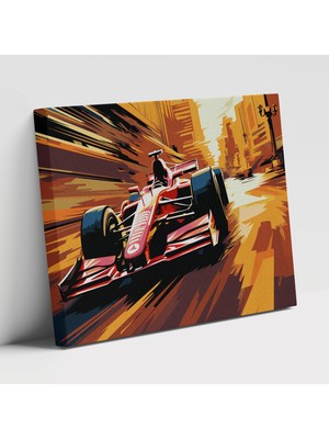 Painted Anarchy Formula 1 Motorsport Illüstrasyonu Dekoratif Kanvas Tablo