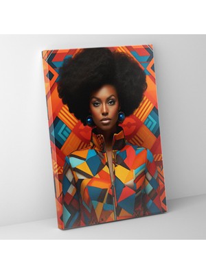 Painted Anarchy Afro Geometrik Desenli Çağdaş Sanat Elementi Duvar Tablosu