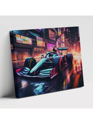 Painted Anarchy Formula 1 Motifli Gelecekçi Tasarım Duvar Aksesuarı Duvar Tablosu