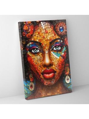 Painted Anarchy Afro Mozaik Ince Işçilik Kanvas Tablo