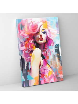 Painted Anarchy Gelecek Kentsel Manzarası Barbie Motifli Dekorasyon Ögesi Sanatsal Duvar Tablosu