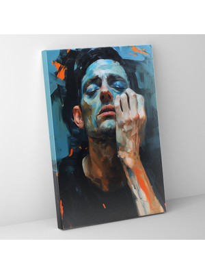 Painted Anarchy Neo Ekspresyonist Sanat Temalı Güçlü Fırça Izleri ile Çağdaş Sanat Dekoratif Kanvas Tablo