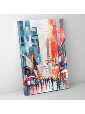 Painted Anarchy Soyut Sokak Manzarası Neo Ekspresyonist Sanat Temalı Kanvas Duvar Tablosu