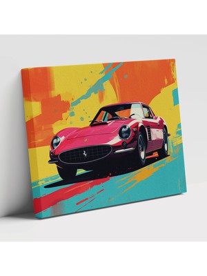 Painted Anarchy Spor Araba Temalı Pop Art Klasik Cesur Renkler Duvar Tablosu