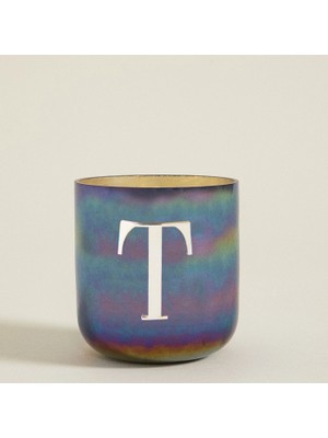 Chakra Metal Harfli Kokulu Mum Gunmetal