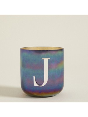 Chakra Metal Harfli Kokulu Mum Gunmetal