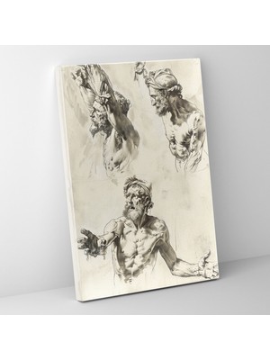 Painted Anarchy Gestural Poses Maniyerizm Tarzı Kanvas Duvar Tablosu