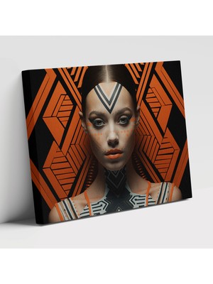 Painted Anarchy Orta Taş Devri Geometrik Çağdaş Sanat Teması Kanvas Tablo