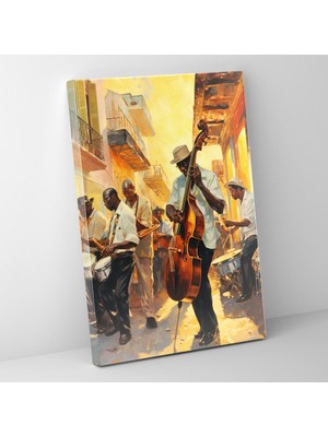 Painted Anarchy Afro Küba Cazı Ritim Motifli Kanvas Duvar Tablosu