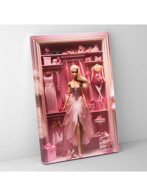 Painted Anarchy Barbie Temalı Tasarım ile Dekoratif Görsel Kanvas Tablo