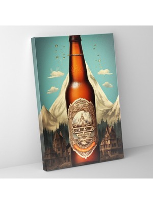 Painted Anarchy Vintage Reklam Temalı Bira Bardağı Görseli Kanvas Duvar Tablosu