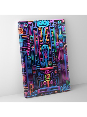 Painted Anarchy Soyut Maya Temalı Modern Tasarım ile Görsellik Kanvas Tablo