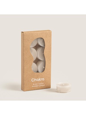 Chakra Blanc Yasmin 8 li Tealight Mum Natural