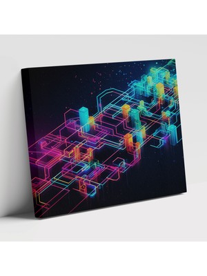 Painted Anarchy Dinamik Görsel Deneyim Blockchain Temalı Dekoratif Kanvas Tablo