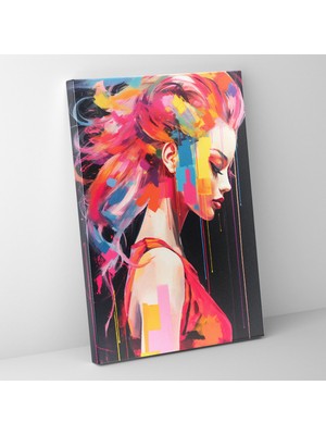 Painted Anarchy Soyut Silüet Çağdaş Sanat Füzyon Barbie Temalı Kanvas Tablo