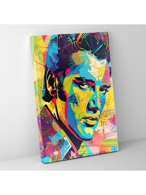 Painted Anarchy Çağdaş Sanat Elvis Portresi Dinamik Renkler Kanvas Duvar Tablosu