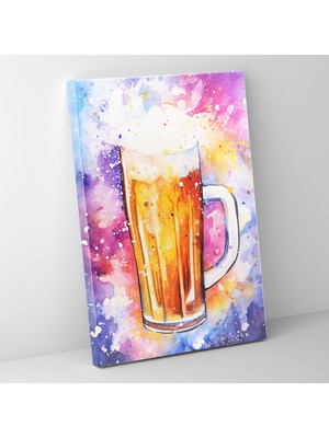 Painted Anarchy Bira Canlı Renkler Çağdaş Sanat Köpüklü Tasarım Kanvas Tablo