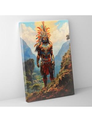Painted Anarchy Inka Medeniyeti Motifli Mayalı El Boyama Modeli Kanvas Tablo