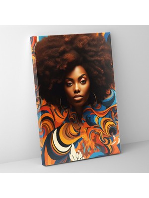 Painted Anarchy Geleneksel Afrika Motifli Çağdaş Afro Sanatı Kanvas Duvar Tablosu