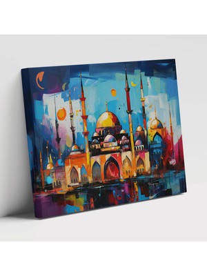 Painted Anarchy Soyut Dışavurumcu Camii Çağdaş Sanat Temalı Dekoratif Kanvas Tablo