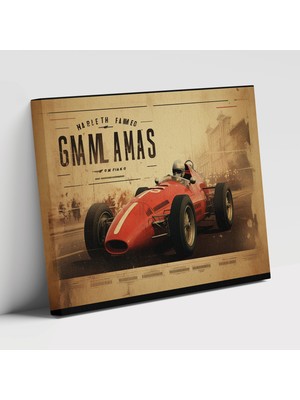 Painted Anarchy Formula 1 Vintage Nostaljik ve Geleneksel Arabaların Birleştiği Görsellik Kanvas Duvar Tablosu