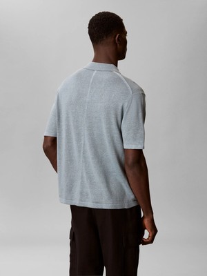 Calvin Klein Erkek Yeşil Calvin Klein Ss Lınen Blnd Johnny, 5k3, S Yeşil Erkek Polo