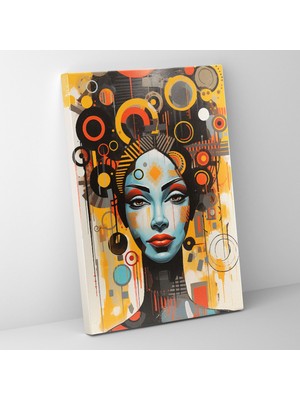 Painted Anarchy Afro Motifli Sanat Baskısı Kültürel Çeşitlilik Kanvas Duvar Tablosu