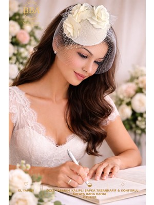 Bba New Trend (Yenilendik)Nikah Aksesuar,nikah Kepi Vualet,nikah Şapkası,nikah Kep,gelin Şapkası,vualet, Tüllü