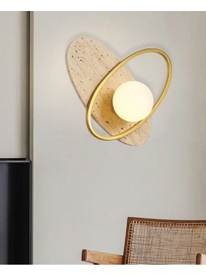 Apliqa Astrae Mermer Desenli Modern Salon Aplik