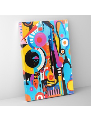 Painted Anarchy Canlı Soyut Afro Temalı Dekoratif Kanvas Tablo