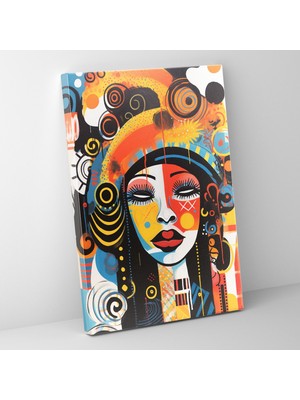 Painted Anarchy Afro Desenleri Çağdaş Sanat Tasarımı Kanvas Duvar Tablosu