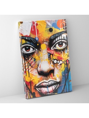 Painted Anarchy Şehir Grafiti Neo Ekspresyonist Sanat Temalı Sanatsal Dekoratif Kanvas Tablo