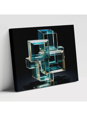 Painted Anarchy Geometrik Blokzincir Kanvas Tablo