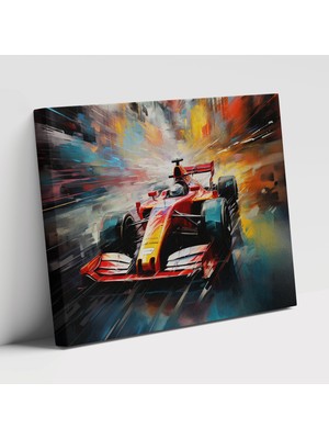 Painted Anarchy Formula 1 Bulanık Tema Dekoratif Kanvas Tablo