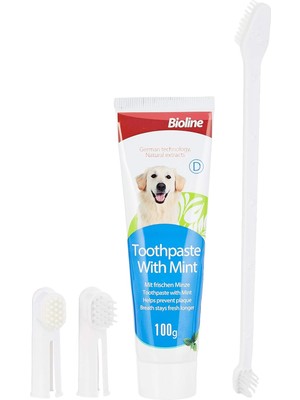 Bioline Nane Aromalı 100 gr Köpek Ağız Bakım Seti