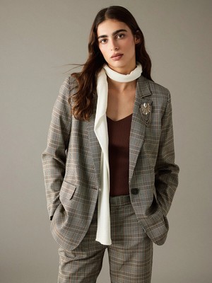 Lc Waikiki Yeni Sezon Ekose Kadın Blazer Ceket