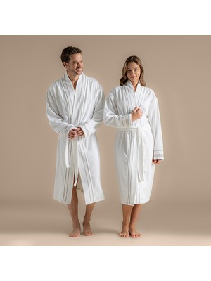Chakra Natura Bambu Unısex Bornoz Beyaz