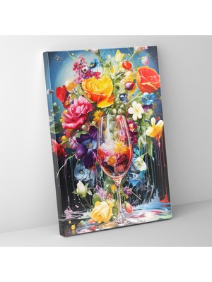 Painted Anarchy Kanayan Çiçekler Çağdaş Sanat Temalı Duvar Tablosu