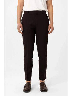 Antioch Koyu Kahve Slim Fit Comfort Erkek Pantolon