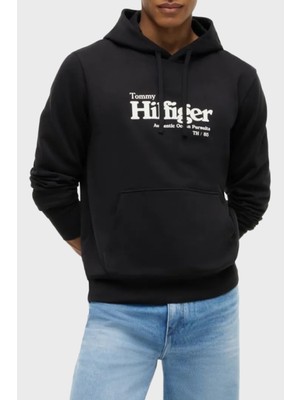 Tommy Hilfiger Pamuklu Regular Fit Kapüşonlu Sweat Erkek Sweat MW0MW43223 Bds