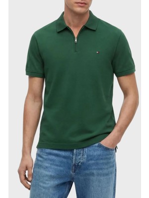 Tommy Hilfiger Pamuk Karışımlı Regular Fit Yarım Fermuarlı Polo Yaka T Shirt Erkek Polo Yaka T Shirt MW0MW43282 L2N