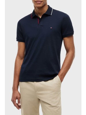 Tommy Hilfiger Pamuklu Slim Fit Düğmeli Polo Yaka T Shirt Erkek Polo Yaka T Shirt MW0MW43263 Dw5