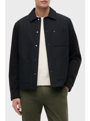 Tommy Hilfiger Pamuklu Klasik Yaka Çıtçıtlı Ceket Erkek Ceket MW0MW43215 Bds